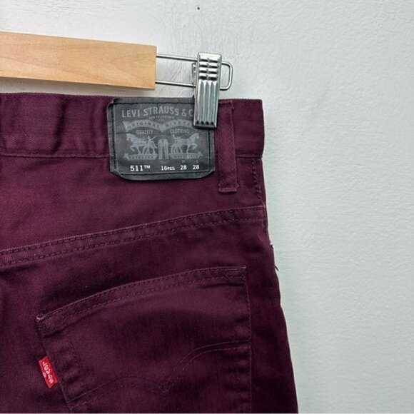 Levi’s 511 Slim Jeans 16reg/28x28 Burgundy Purple - Picture 3 of 8